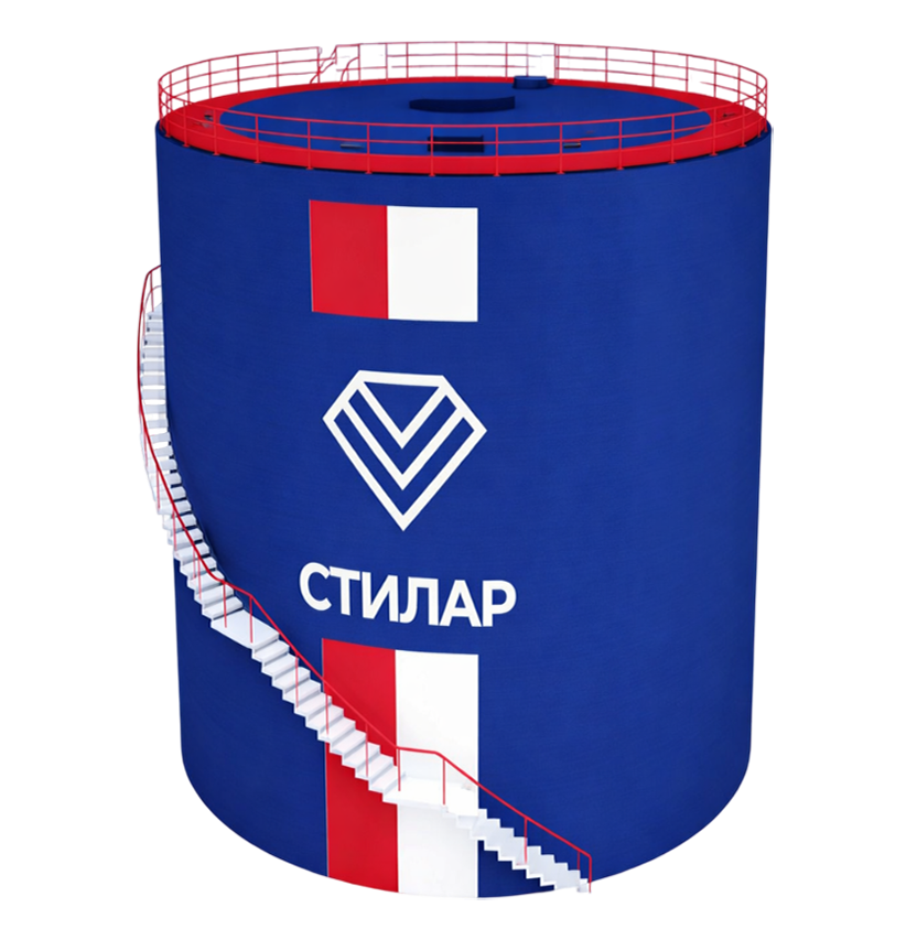 Цельносварной резервуар РВС аварийного запаса воды 125 м³ от завода-производителя